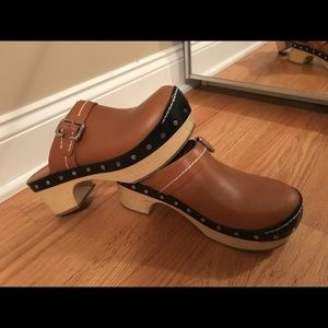 Prada Leather Studded Clogs